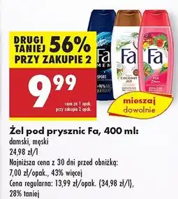 Biedronka Żel pod prysznic sport Fa Men oferta