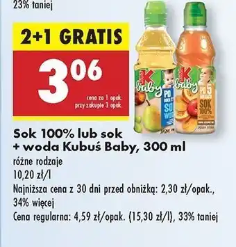 Biedronka Sok jabłko-dynia Kubuś Baby oferta