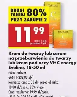 Biedronka Rozświetlająco-wygładzajacy krem pod oczy Eveline Vit C Energy oferta