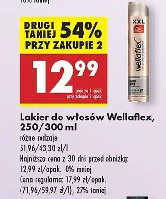 Biedronka Lakier do włosów shiny hold Wellaflex oferta