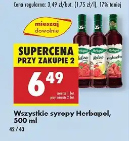 Biedronka Syrop malina z cytryną Herbapol oferta