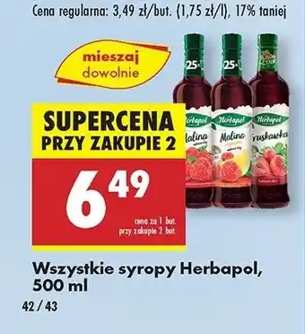 Biedronka Syrop malina z cytryną Herbapol oferta