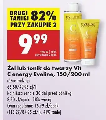 Biedronka Tonik oczyszczająco-energetyzujący Eveline Vit C Energy oferta