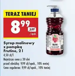 Biedronka Syrop malinowy z pompką Frutino oferta