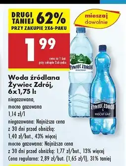 Biedronka Woda mocny gaz Żywiec Zdrój oferta