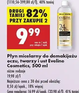 Biedronka Płyn micelarny Eveline 24K Gold oferta