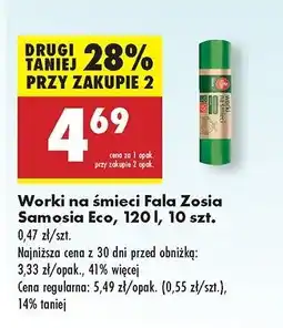 Biedronka Worki na śmieci z taśmą 120 l Zosia Samosia oferta