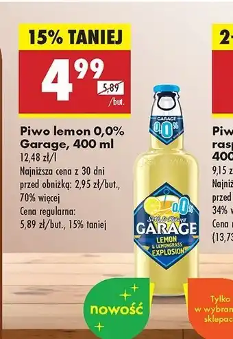 Biedronka Piwo Garage Lemon & Lemongrass oferta