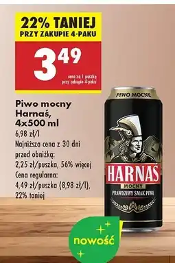 Biedronka Piwo Harnaś Mocne oferta