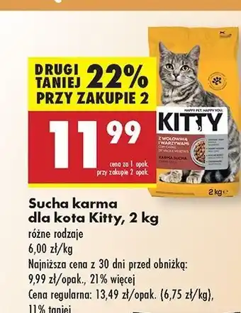 Biedronka Karma dla kota z wołowiną i warzywami Kitty oferta