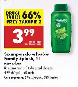 Biedronka Szampon z pokrzywą Family Splash oferta