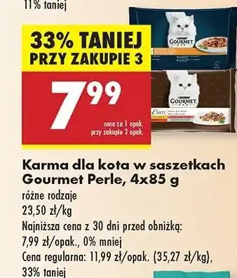 Biedronka Karma dla kota chef's recipes Purina Gourmet A La Carte oferta