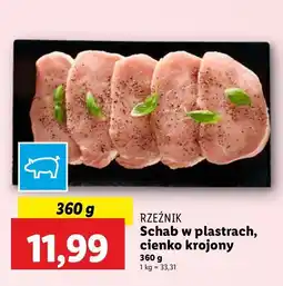 Lidl Schab wieprzowy bez kości plastry Rzeźnik Codzienna Dostawa oferta