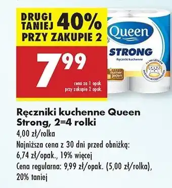 Biedronka Ręcznik kuchenny strong 102 listki Queen oferta