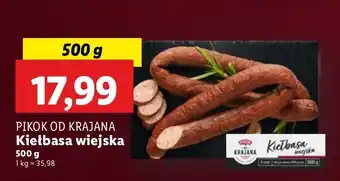 Lidl Kiełbasa wiejska Pikok Od Krajana oferta