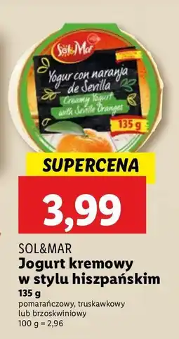 Lidl Jogurt kremowy brzoskwiniowy Sol&Mar oferta