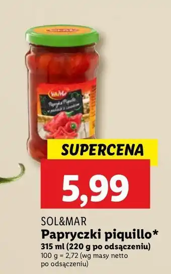 Lidl Papryka piquillo grillowana krojona Sol&Mar oferta