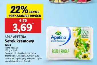 Lidl Serek kremowy pesto i rukola Arla Apetina oferta