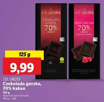 Lidl Czekolada gorzka 70 % J.d.gross oferta