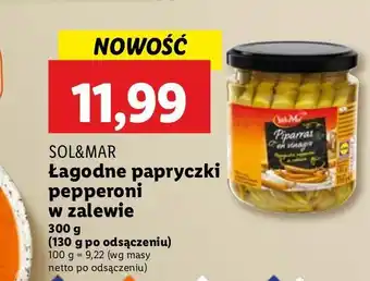 Lidl Papryczki pepperoni w occie Sol&Mar oferta