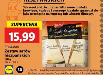 Lidl Zestaw serów hiszpańskich tapas de queso Sol&Mar oferta