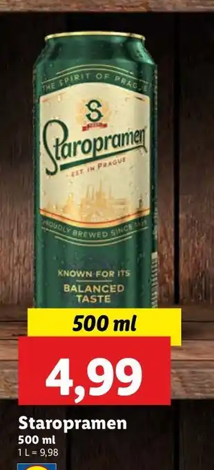 Lidl Piwo Staropramen oferta