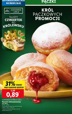 Lidl Pączek z nadzieniem wieloowocowym Cukiernia Lidla oferta