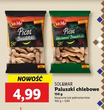 Lidl Paluszki chlebowe pełnoziarniste Sol&Mar oferta