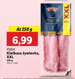 Lidl Kiełbasa żywiecka Pikok oferta