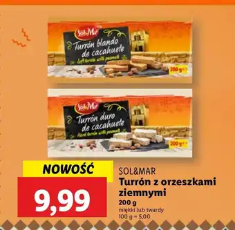 Lidl Turron z orzeszkami twardy Sol&Mar oferta