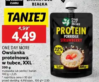 Lidl Owsianka proteinowa jabłko i wanilia One Day More oferta