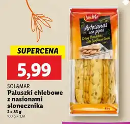 Lidl Paluszki chlebowe z płatkami słonecznika Sol&Mar oferta