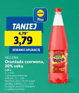 Lidl Oranżada czerwona Hellena oferta