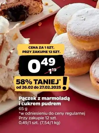 Netto Pączek z marmoladą i cukrem pudrem oferta