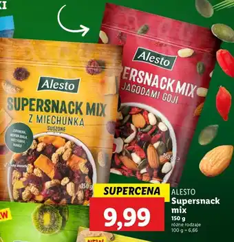 Lidl Supersnack mix z jagodami goji Alesto oferta