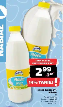 Netto Mleko 2% Miletto oferta