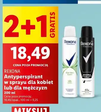 Lidl Dezodorant invisible black & white Rexona Men Invisible oferta