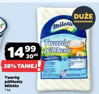 Netto Twaróg naturalny półtłusty Miletto oferta