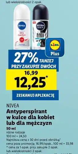 Lidl Antyperspirant fresh Nivea Men Invisible Black & White oferta