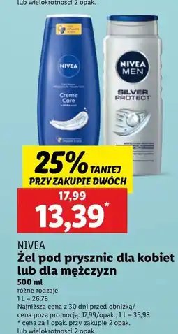 Lidl Żel pod prysznic Nivea Men Silver Protect oferta