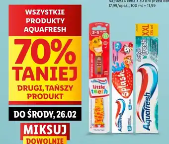 Lidl Pasta do zębów z mentolem Aquafresh Active Fresh oferta