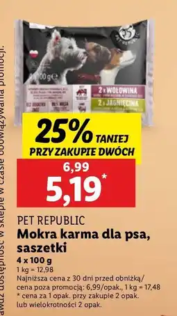 Lidl Karma dla psa wołowina + jagnięcina Pet Republic oferta