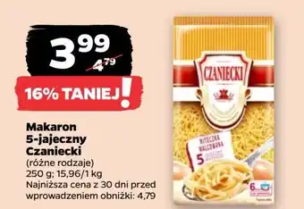 Netto Makaron 5-jajeczny nitka walcowana Czaniecki oferta