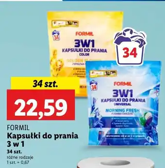 Lidl Kapsułki do prania color Formil 3In1 Caps oferta