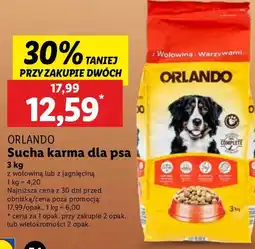 Lidl Karma dla psa nuggetsy wołowiną Orlando oferta