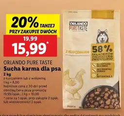 Lidl Karma dla psa z wołowiną Orlando Pure Taste oferta