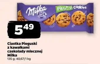 Netto Ciastka z kawałkami czekolady Milka Pieguski oferta