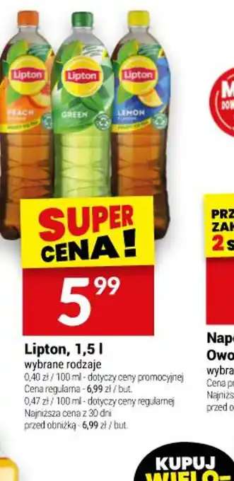 Twój Market Lipton 1,5l oferta