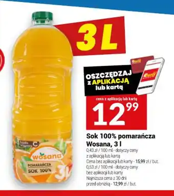 Twój Market Sok 100% pomarańczowy Wosana oferta