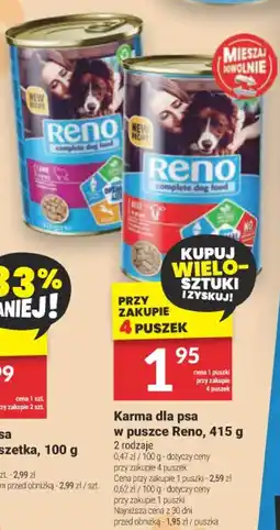 Twój Market Karma dla psa w puszce Reno oferta